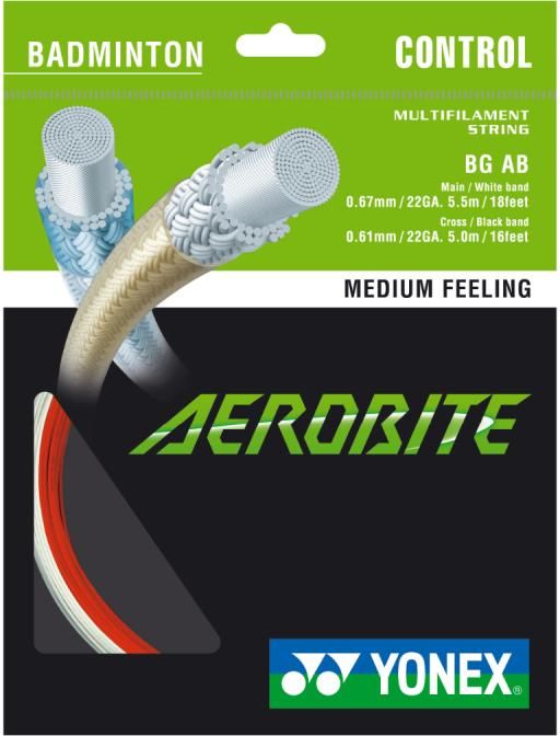 Badminton string Yonex AEROBITE 10m White/Red