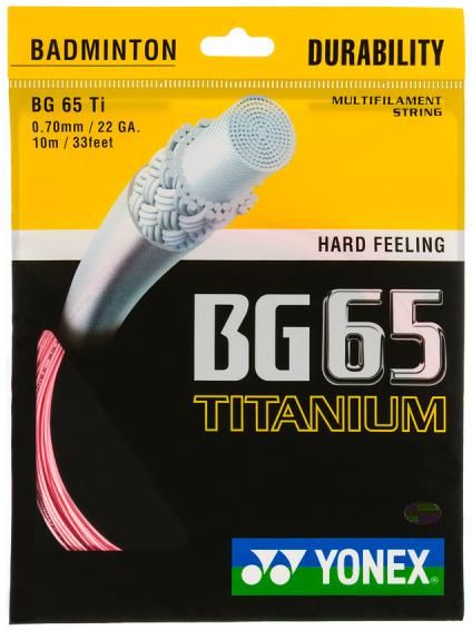 Badminton string Yonex BG 65 TITANIUM 10m Neon pink