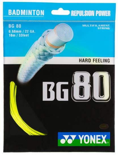 Badminton string Yonex BG 80 10m Yellow