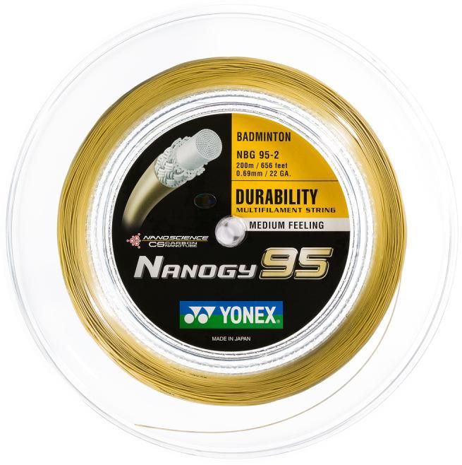 Badminton string Yonex NANOGY 95 200m Gold