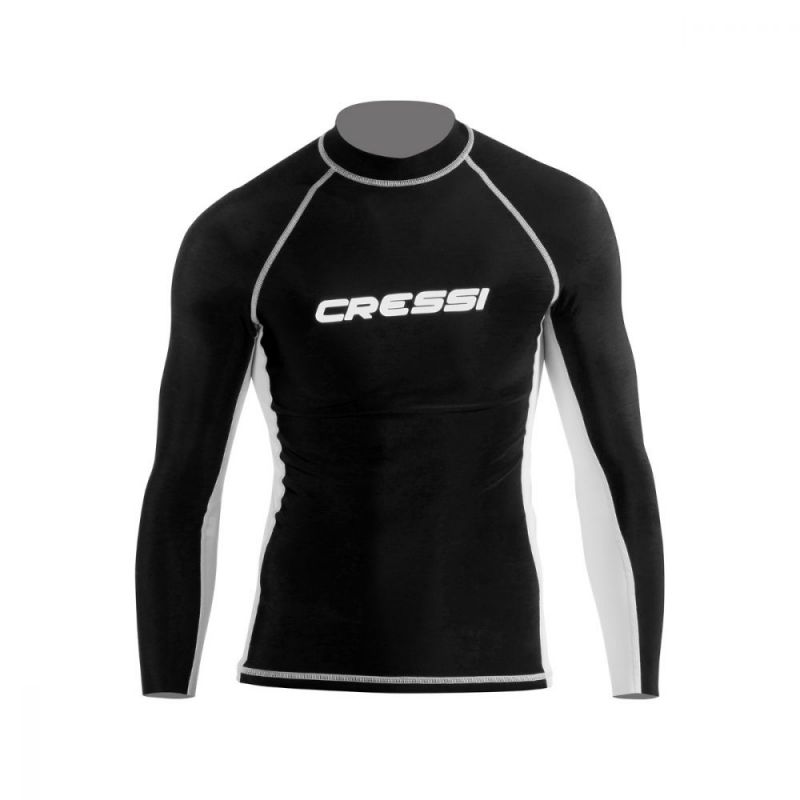 Cressi rash guard for men black - long sleeve M