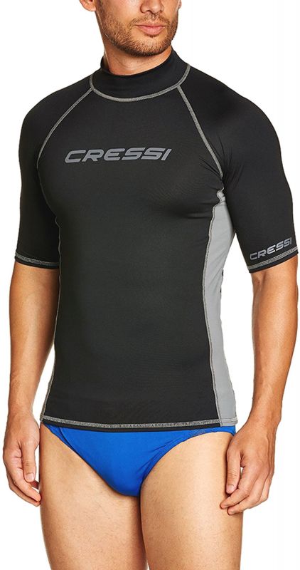 Cressi rash guard for men - short sleeve black M