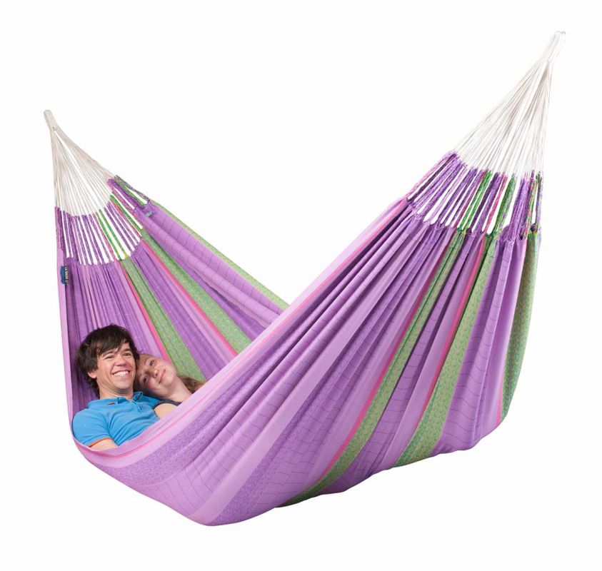 La Siesta bio cotton hammock Flora Kingsize blossom