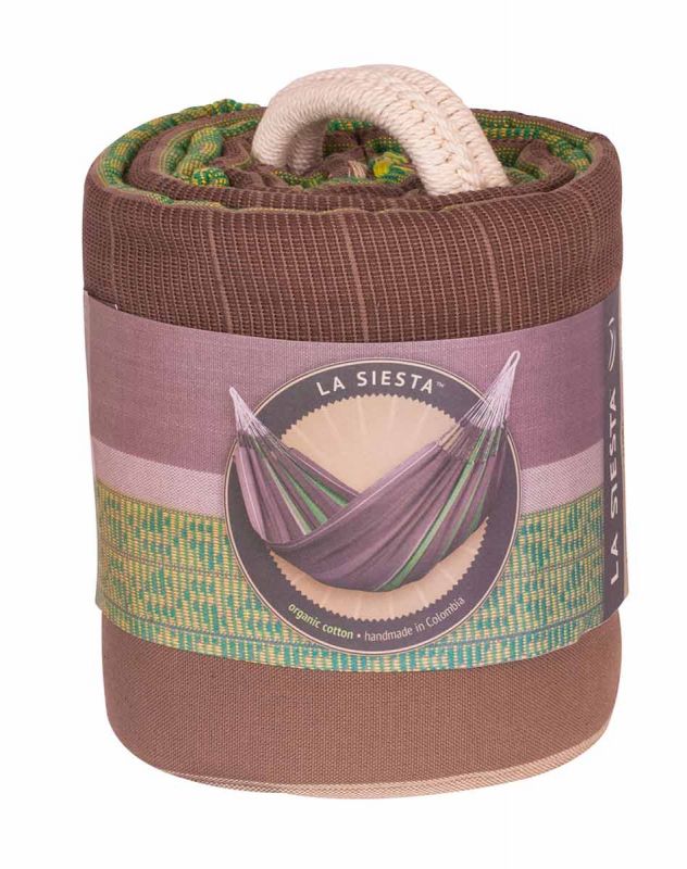 La Siesta bio cotton hammock Flora Kingsize chocolate