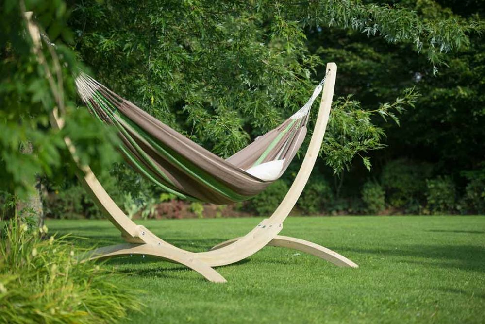 La Siesta bio cotton hammock Flora Kingsize chocolate