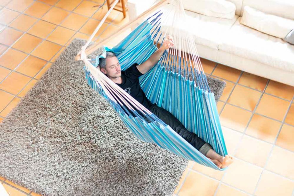 La Siesta hammock chair Habana Kingsize azure