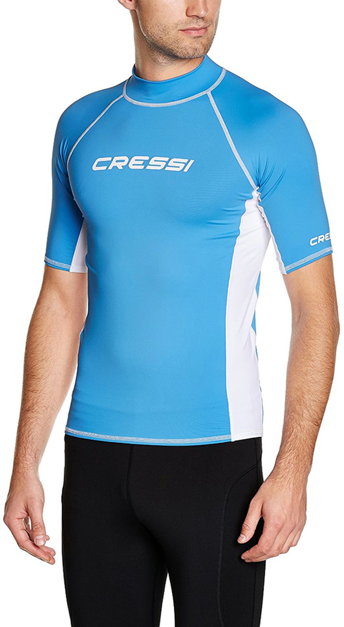 Cressi rash guard for men blue - short sleeves M