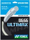 Badminton string Yonex BG 66 ULTIMAX 10m White