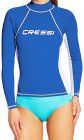 Cressi rash guard for women - long sleeve blue S